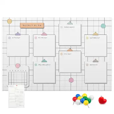 Tableau en liège déco Plan hebdomadaire