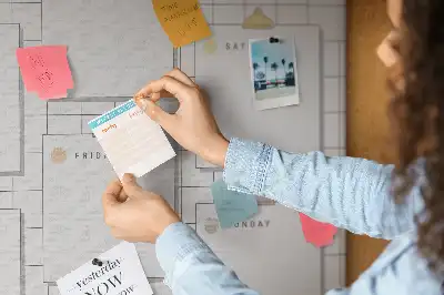 Tableau en liège déco Plan hebdomadaire