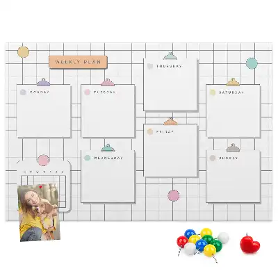 Tableau en liège déco Plan hebdomadaire