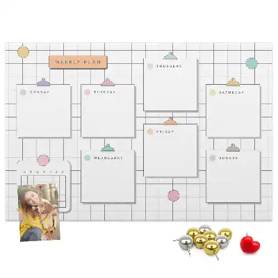 Tableau en liège déco Plan hebdomadaire