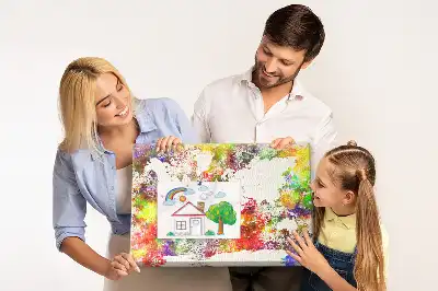 Tableau d'affichage en liège Continents d'eau flous