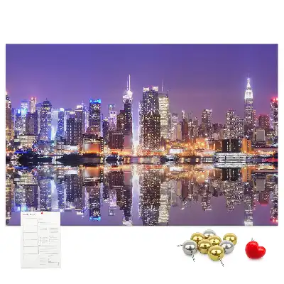 Tableau d’affichage en liège New York la nuit