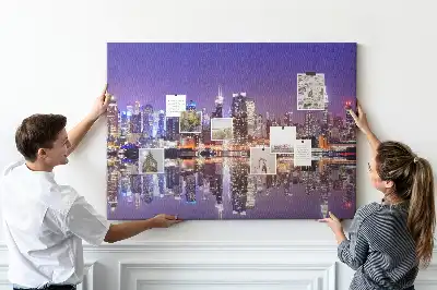 Tableau d’affichage en liège New York la nuit