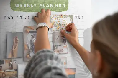 Tableau de liège Planning de sept jours tâches