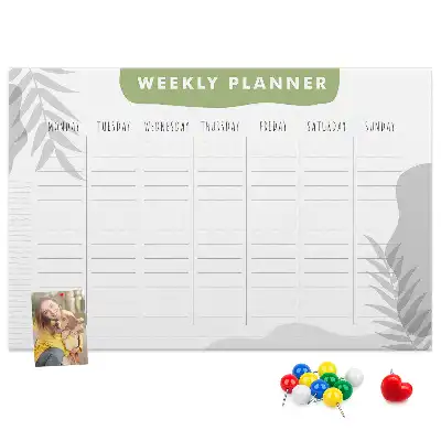 Tableau de liège Planning de sept jours tâches
