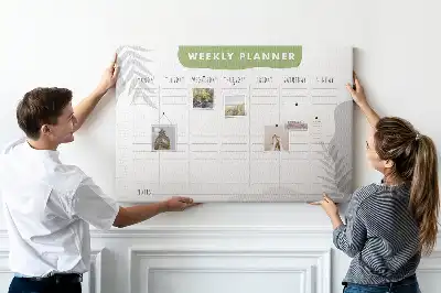 Tableau de liège Planning de sept jours tâches