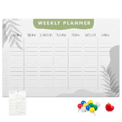 Tableau de liège Planning de sept jours tâches