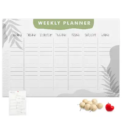 Tableau de liège Planning de sept jours tâches