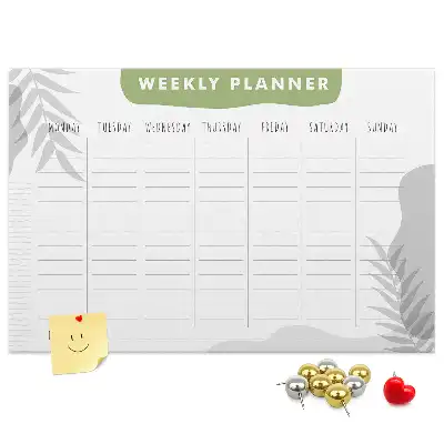 Tableau de liège Planning de sept jours tâches