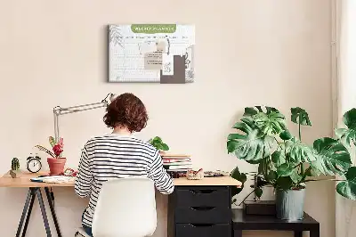 Tableau de liège Planning de sept jours tâches