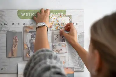Tableau de liège Planning de sept jours tâches