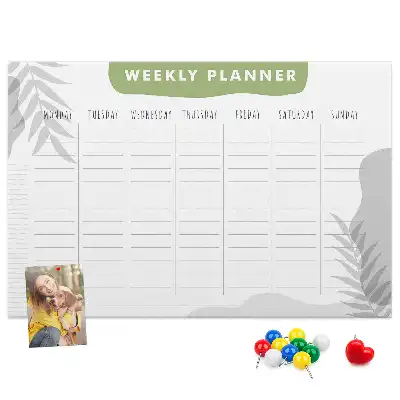 Tableau de liège Planning de sept jours tâches