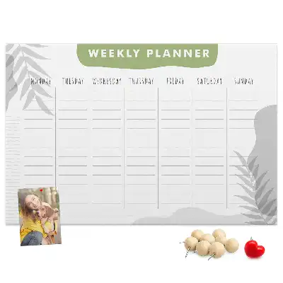 Tableau de liège Planning de sept jours tâches