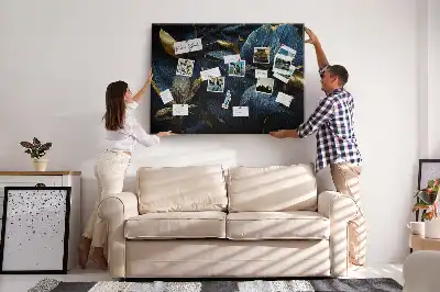 Tableau d’affichage en liège à motifs floraux artistiques