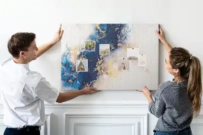Tableau d’affichage en liège avec cadre effet marbre