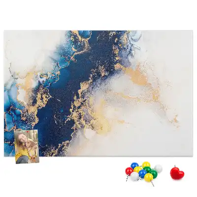 Tableau d’affichage en liège avec cadre effet marbre
