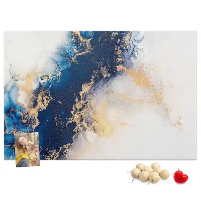 Tableau d’affichage en liège avec cadre effet marbre