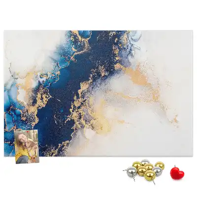 Tableau d’affichage en liège avec cadre effet marbre