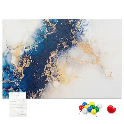 Tableau d’affichage en liège avec cadre effet marbre