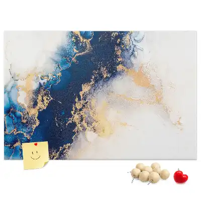 Tableau d’affichage en liège avec cadre effet marbre