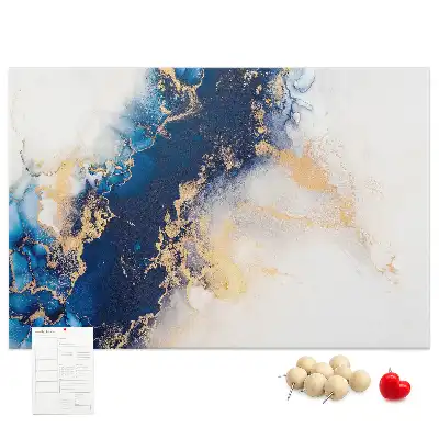 Tableau d’affichage en liège avec cadre effet marbre