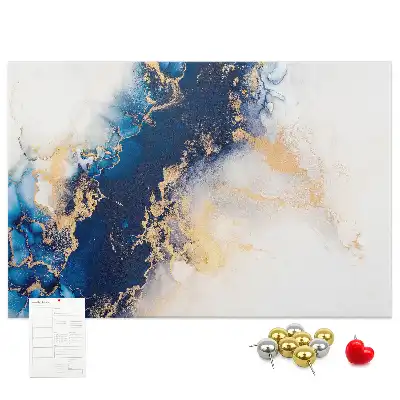Tableau d’affichage en liège avec cadre effet marbre