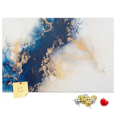 Tableau d’affichage en liège avec cadre effet marbre