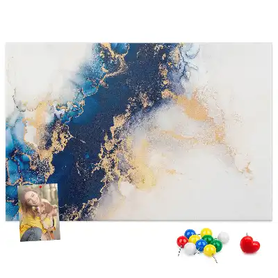 Tableau d’affichage en liège avec cadre effet marbre