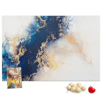 Tableau d’affichage en liège avec cadre effet marbre