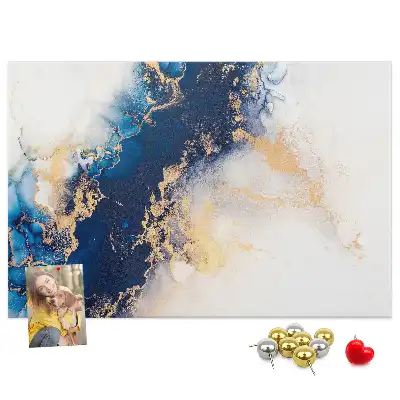 Tableau d’affichage en liège avec cadre effet marbre