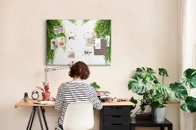 Tableau de liège Feuilles palmier nature