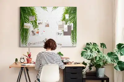 Tableau de liège Feuilles palmier nature