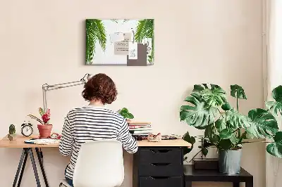Tableau de liège Feuilles palmier nature
