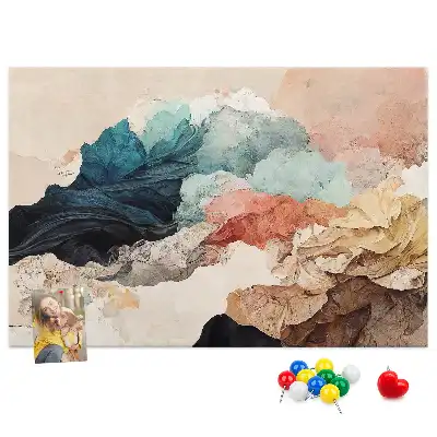 Tableau de liège motif paysage artistique non conventionnel