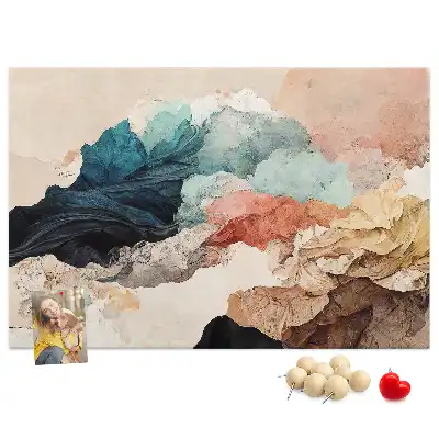 Tableau de liège motif paysage artistique non conventionnel