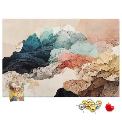 Tableau de liège motif paysage artistique non conventionnel