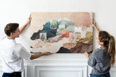 Tableau de liège motif paysage artistique non conventionnel