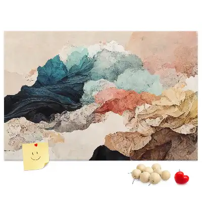 Tableau de liège motif paysage artistique non conventionnel