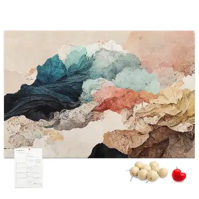 Tableau de liège motif paysage artistique non conventionnel