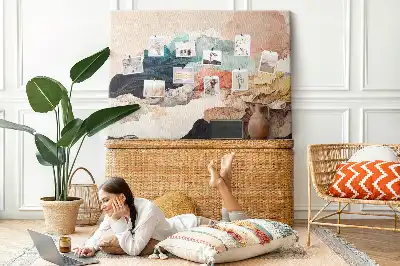 Tableau de liège motif paysage artistique non conventionnel