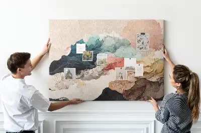 Tableau de liège motif paysage artistique non conventionnel