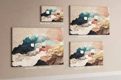 Tableau de liège motif paysage artistique non conventionnel