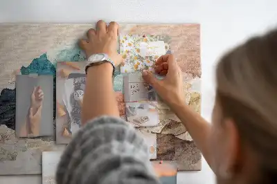 Tableau de liège motif paysage artistique non conventionnel