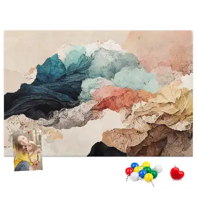 Tableau de liège motif paysage artistique non conventionnel