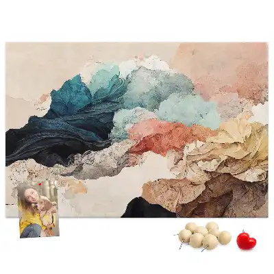 Tableau de liège motif paysage artistique non conventionnel