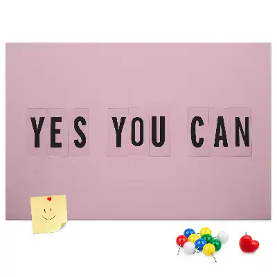 Tableau d’affichage en liège Yes You Can