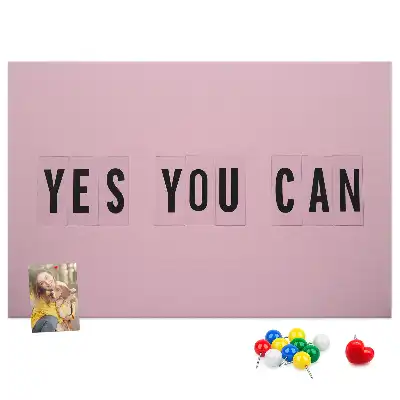 Tableau d’affichage en liège Yes You Can