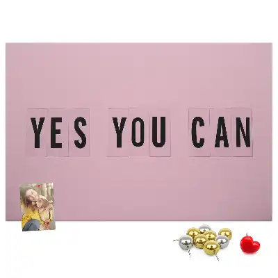 Tableau d’affichage en liège Yes You Can