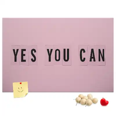 Tableau d’affichage en liège Yes You Can