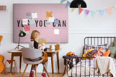 Tableau d’affichage en liège Yes You Can